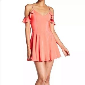 Amanda Uprichard Tate Flirty Dress Coral Pink (L)
